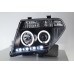Nissan Navara 05 Black Projector Headlamp w Ring & LED